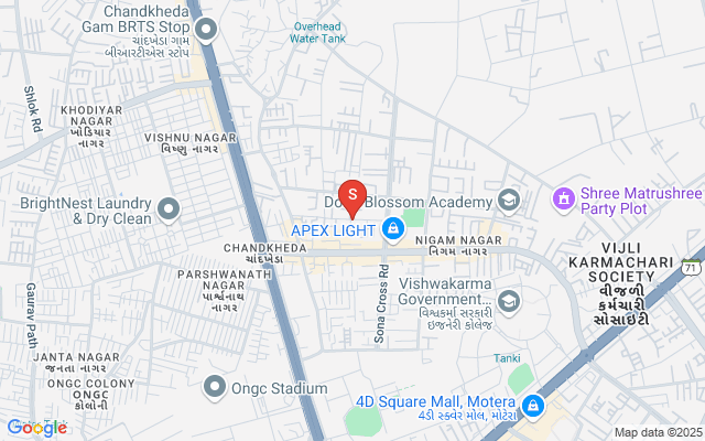 Shivam Skydeck Fp-72 , Survey No 625/2, Shivam Skydeck, Opp. Ishan Bungalow, Nr. Chandkheda Sub-Zonal Office, New C.G.Road,  Ahmedabad