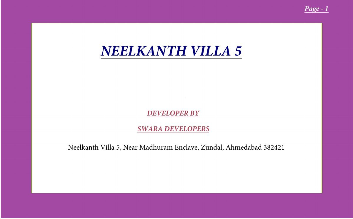 Neelkanth Villa 5 Image 1 Neelkanth Villa 5 - Image 1
